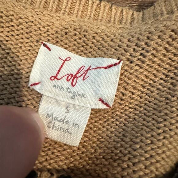 Ann Taylor LOFT Leopard Print Pullover Sweater Size S Office Career Comfort READ - Picture 5 of 9